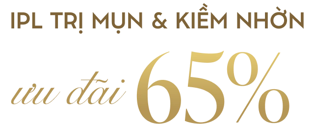 IPL trị mụn & kiểm nhờn ưu đãi 65%